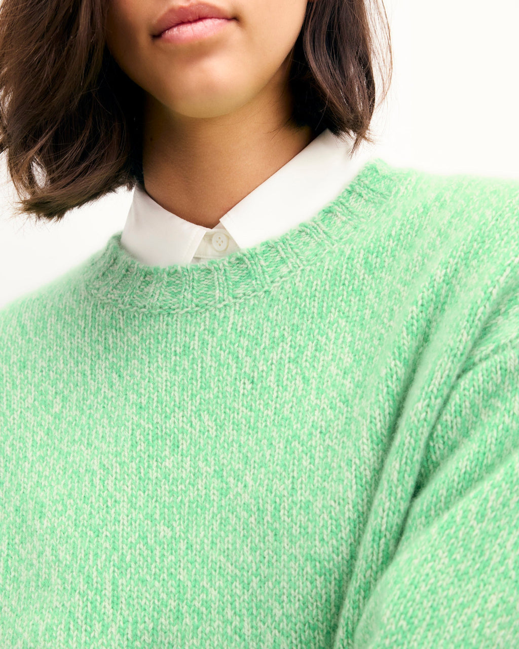 Maglione Girocollo Oversize - Spicy Green Mln - Donna