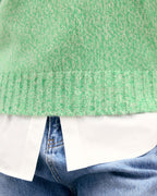 Jersey oversize de cuello redondo - Rosa fantasía mouliné - Mujer