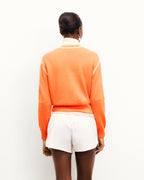 Maglione Girocollo Profili a Contrasto - Fantasy Orange - Donna