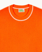 Maglione Girocollo Profili a Contrasto - Fantasy Orange - Donna