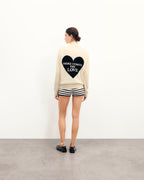 Maglione Unisex San Valentino Girocollo - Ecru - Donna