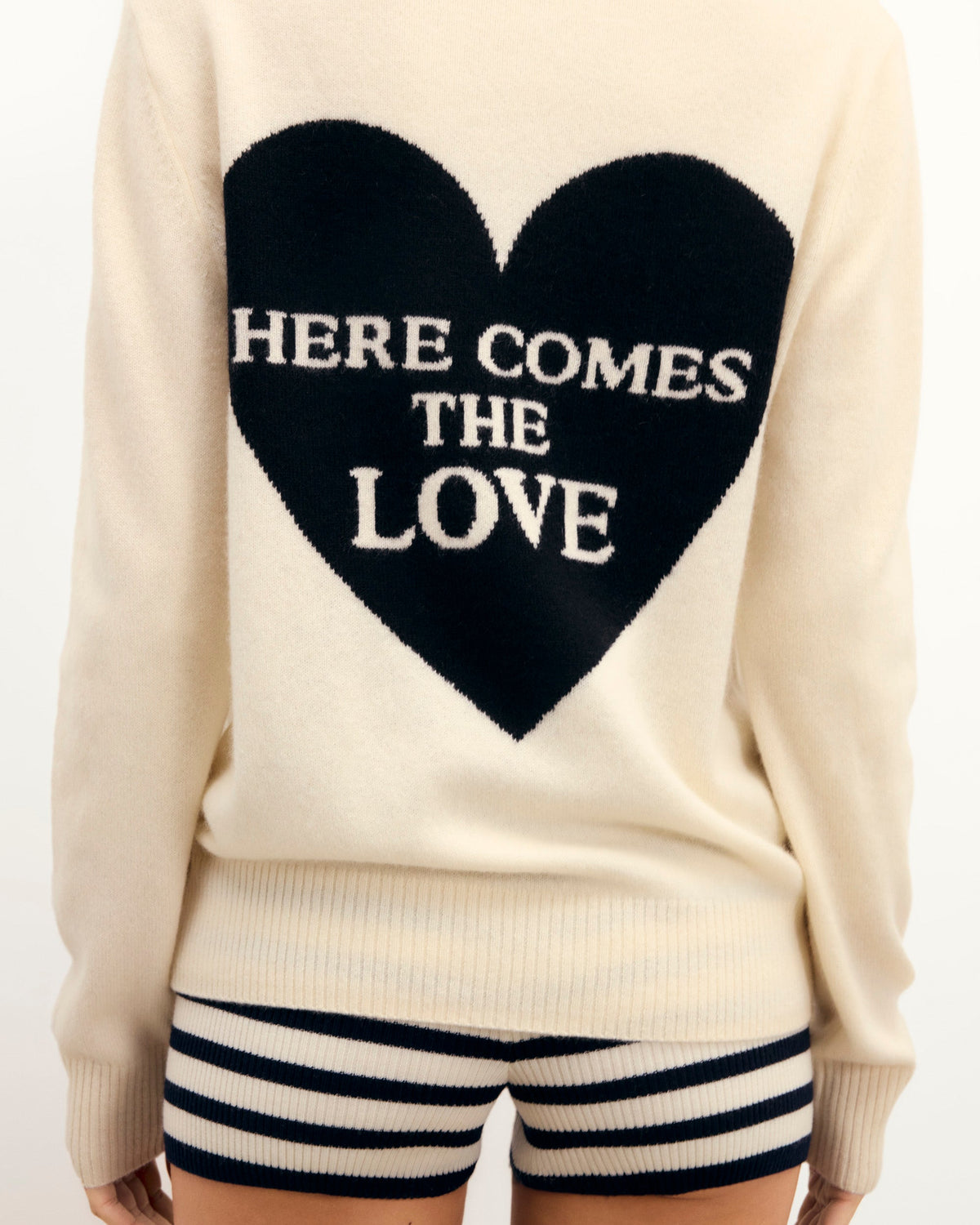 Maglione Unisex San Valentino Girocollo - Ecru - Donna