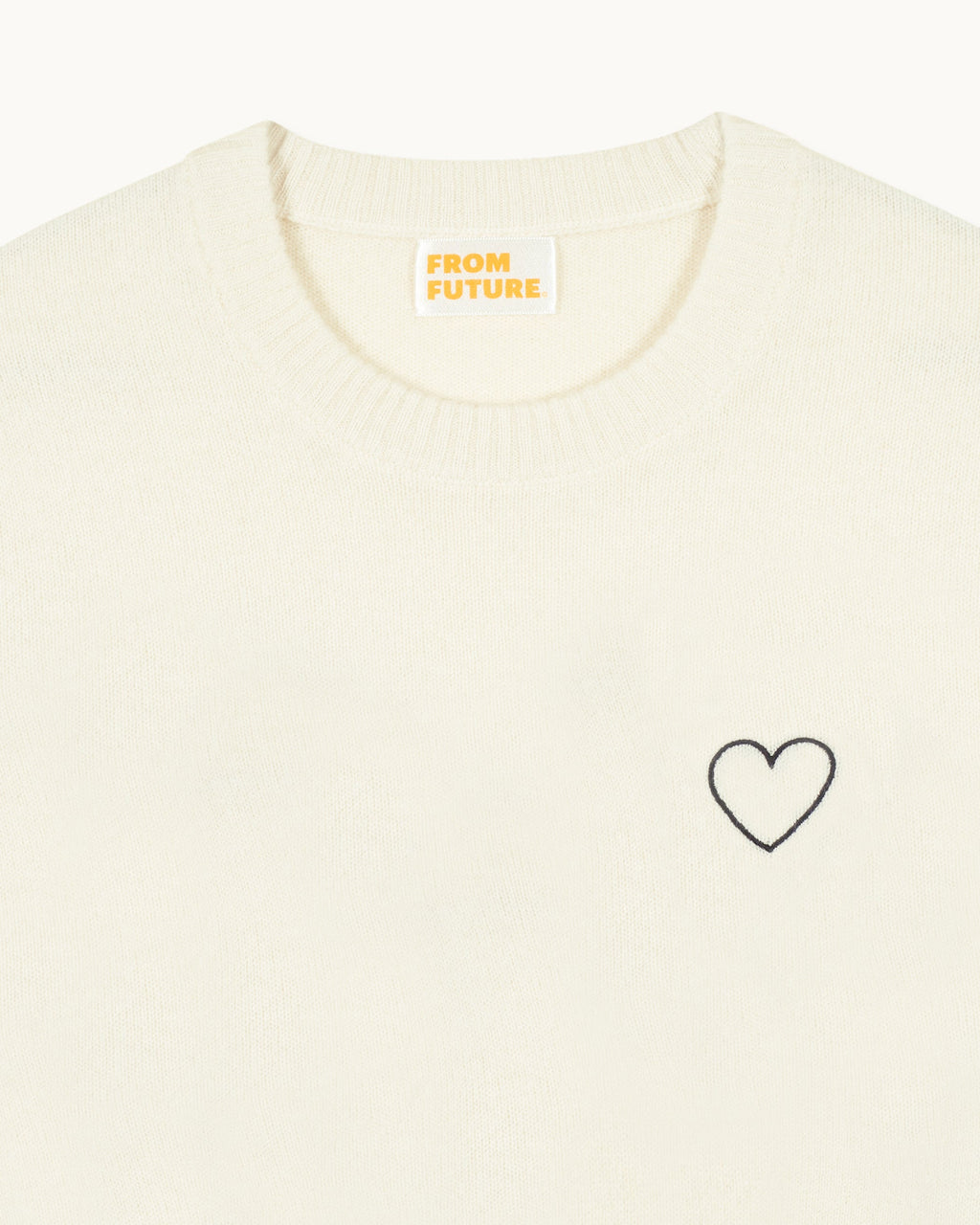 Maglione Unisex San Valentino Girocollo - Ecru - Donna