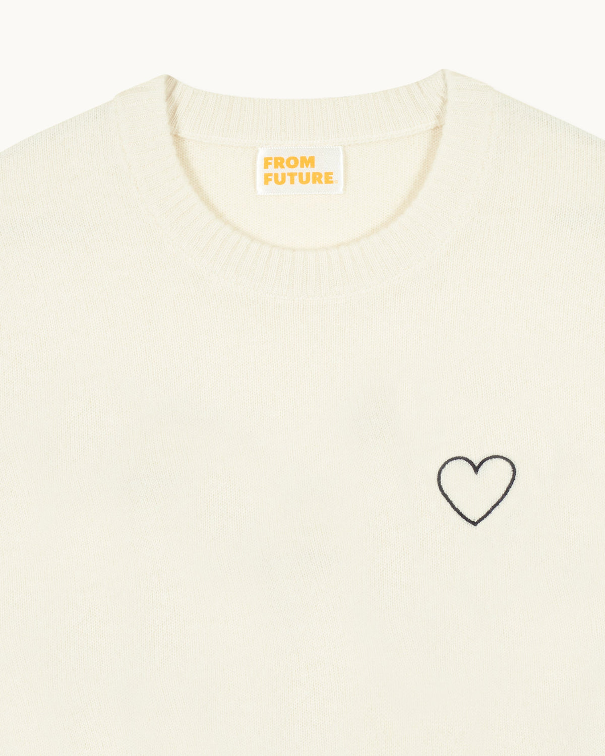 Maglione Unisex San Valentino Girocollo - Ecru - Donna