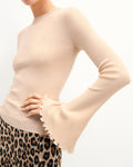 Crew-Neck Jumper - Light Beige - Women