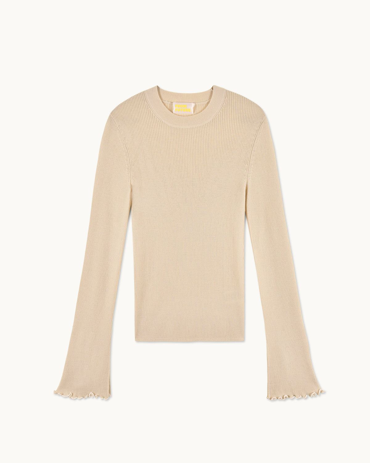 Crew-Neck Jumper - Light Beige - Women