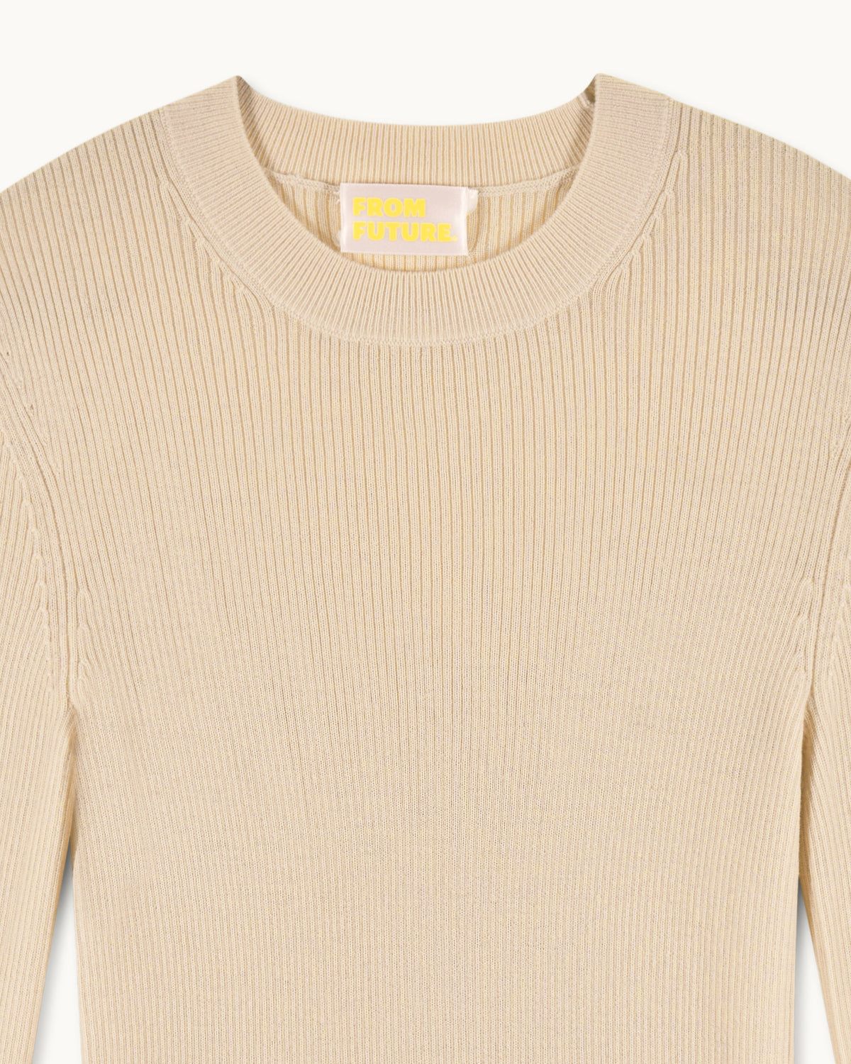 Crew-Neck Jumper - Light Beige - Women