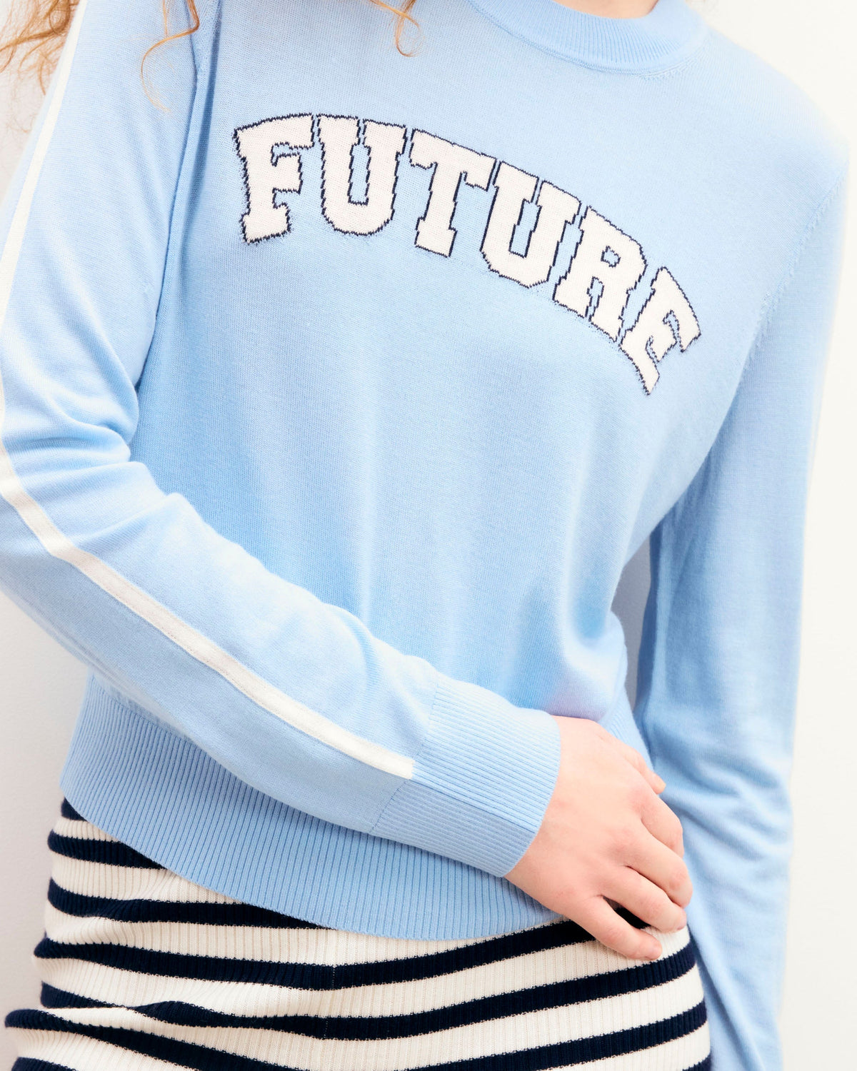 Jersey de Cuello Redondo Future - Azul Bebé - Mujer
