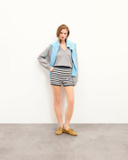 Pull Col V - 1500 Gris Chiné Foncé - Femme
