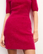 Abito Corto Cashmere Spazzolato - Tropical Raspbe - Donna