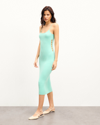Vestido Largo de Tirantes con Joyas F.U.T.U.R.E - Verde Agua - Mujer