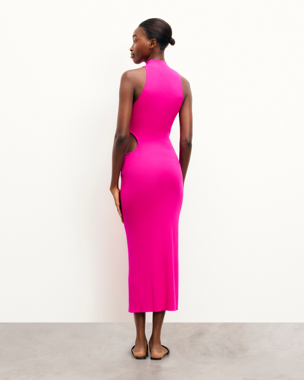Robe Longue Bretelles Ouverture - Tropical Raspberry - Femme