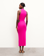 Robe Longue Bretelles Ouverture - Tropical Raspberry - Femme