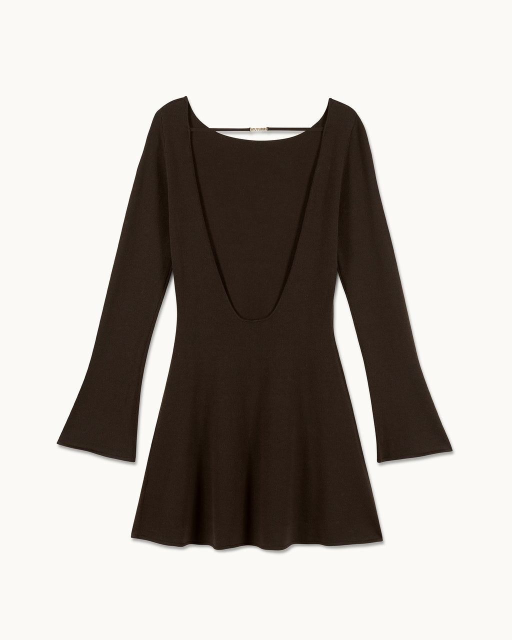 Short Long-Sleeved Future Jewellery Dress - Chocolate - Women