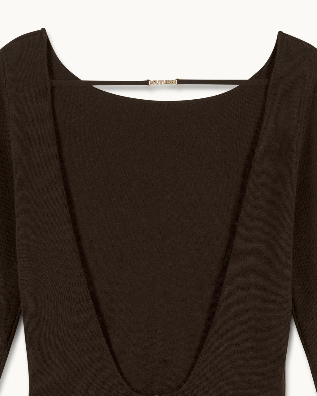 Short Long-Sleeved Future Jewellery Dress - Chocolate - Women