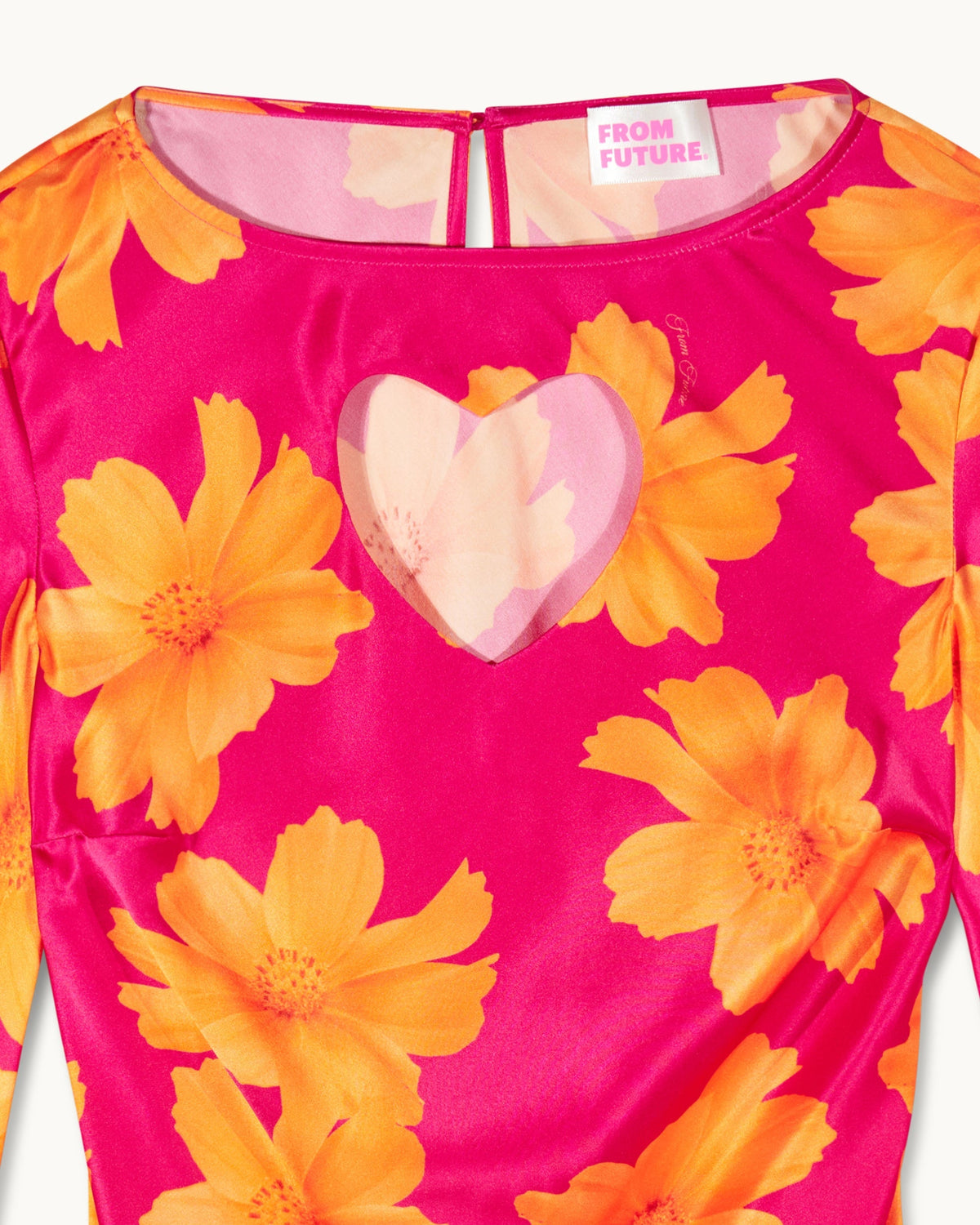 Abito Corto Maniche Lunghe Regina - Floating Garden - Donna