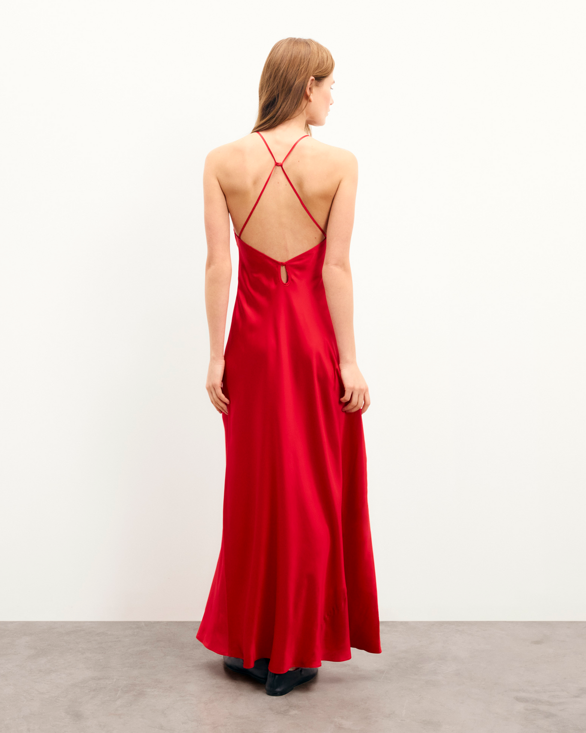 Vestido Largo de Tirantes Valentina - Red - Mujer