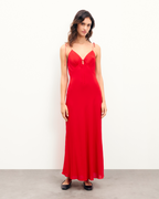 Vestido largo de tirantes Taylor - Feiry Red - Mujer
