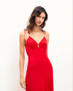 Vestido largo de tirantes Taylor - Feiry Red - Mujer