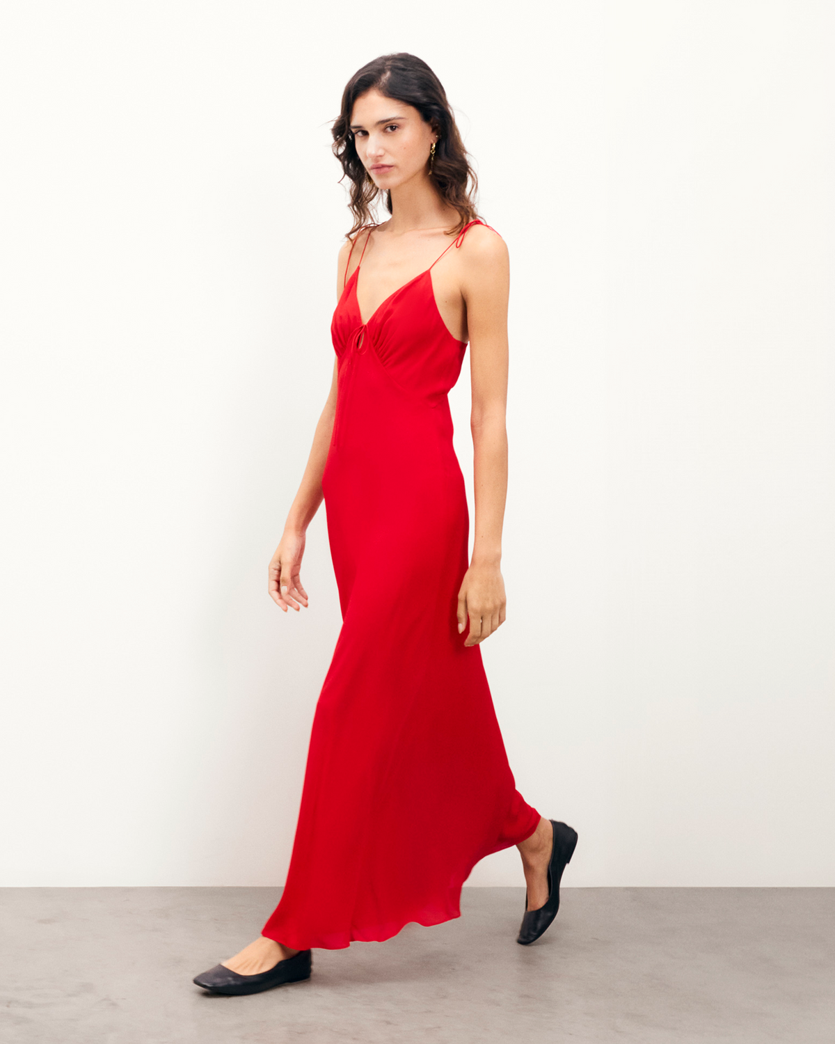 Vestido largo de tirantes Taylor - Feiry Red - Mujer