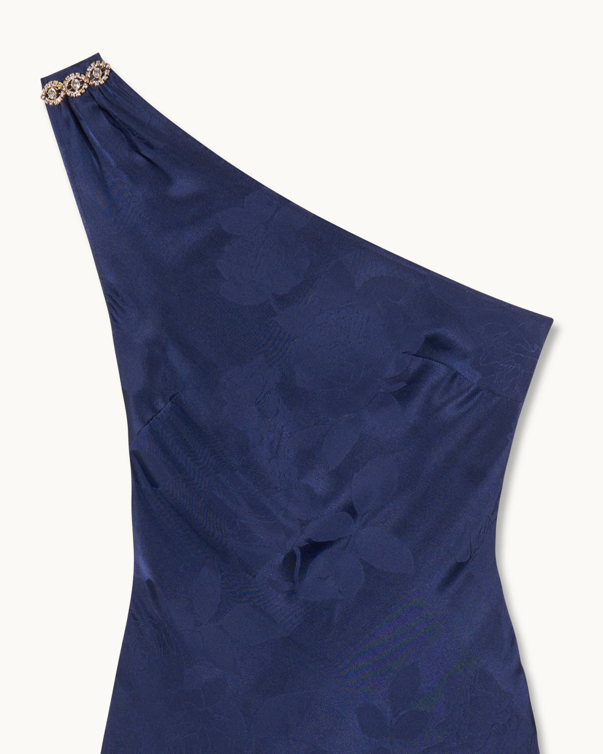 Vestido Largo Asimétrico Rosa - Navy Jacquard - Mujer