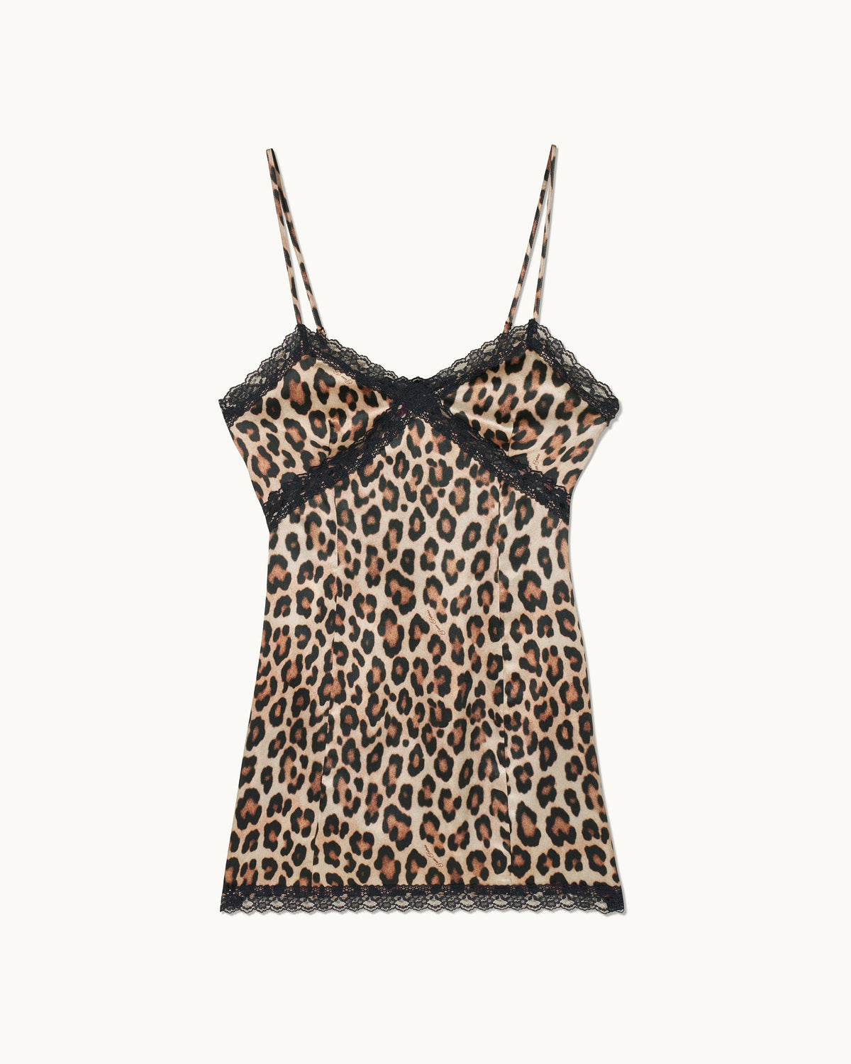 Chiara Short Strappy Dress - Leopard - Women