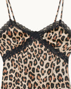 Chiara Short Strappy Dress - Leopard - Women