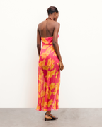 Robe Longue Bretelles Perla - Floating Garden - Femme
