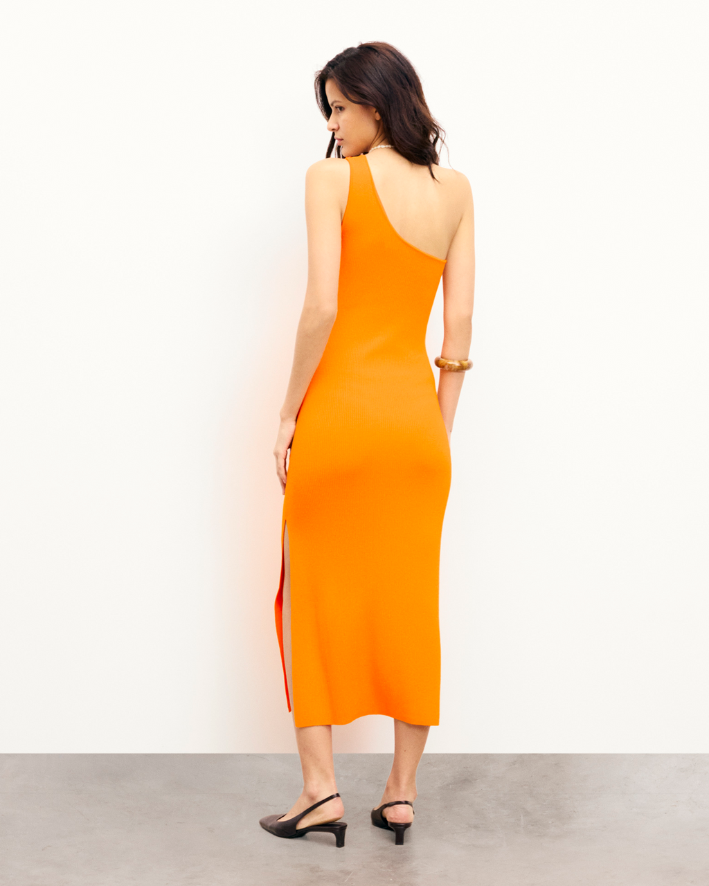Abito Lungo Asimmetrico - Spicy Orange - Donna