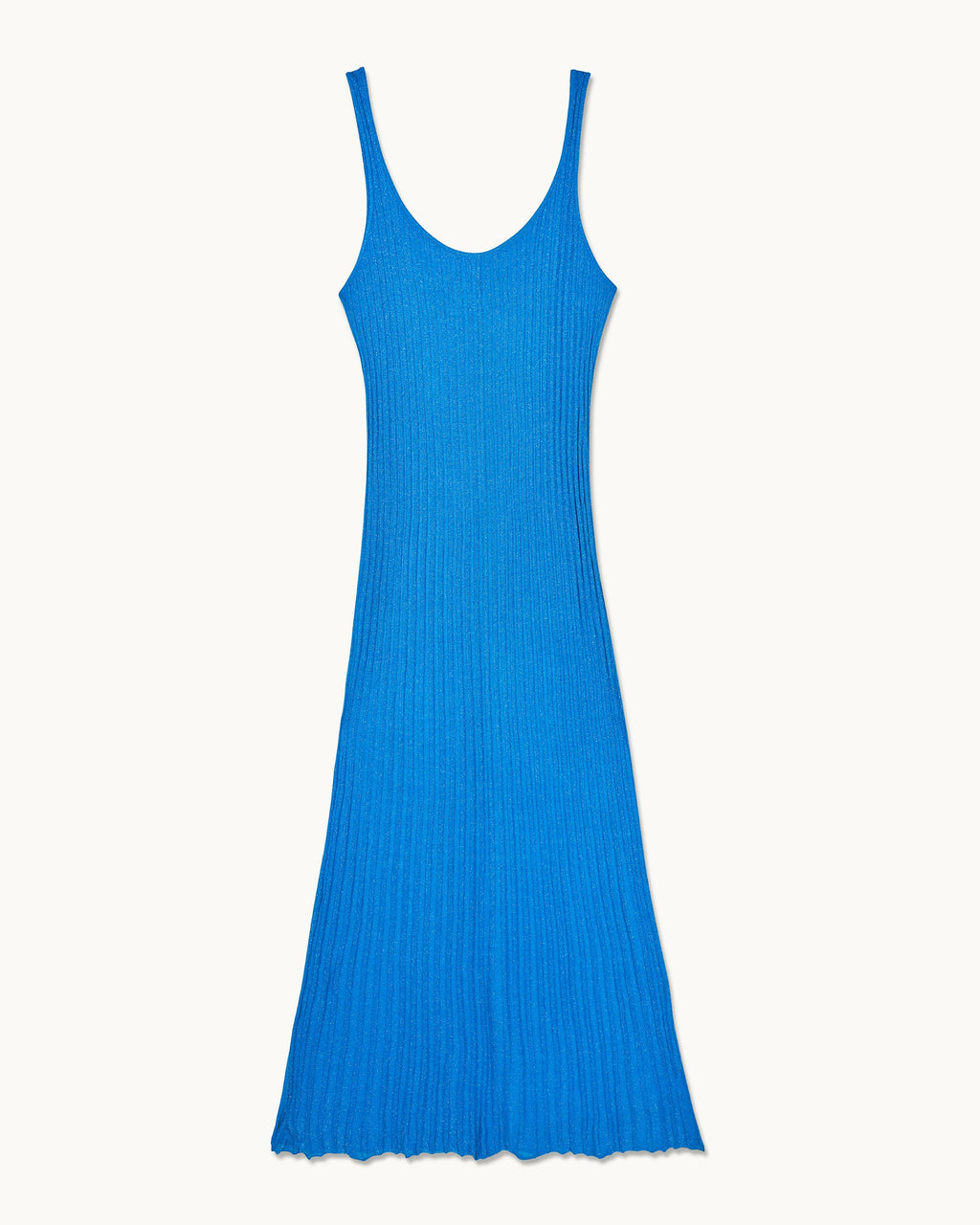Abito Lungo con Spalline Lurex - Shiny Blue - Donna