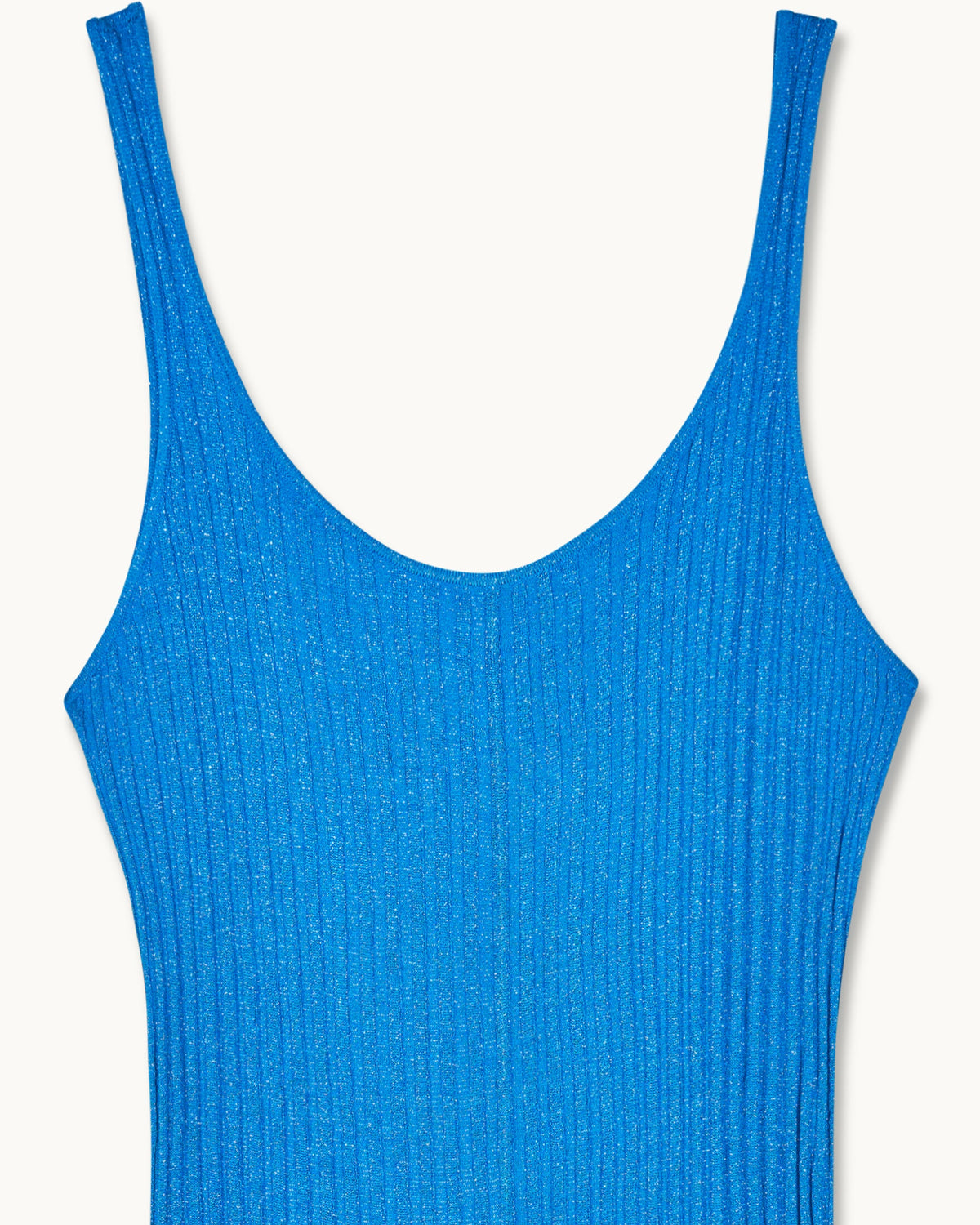Abito Lungo con Spalline Lurex - Shiny Blue - Donna