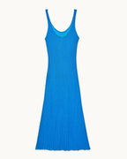Abito Lungo con Spalline Lurex - Shiny Blue - Donna