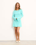Robe Courte Manches Longues Naïm - Aqua Green - Femme