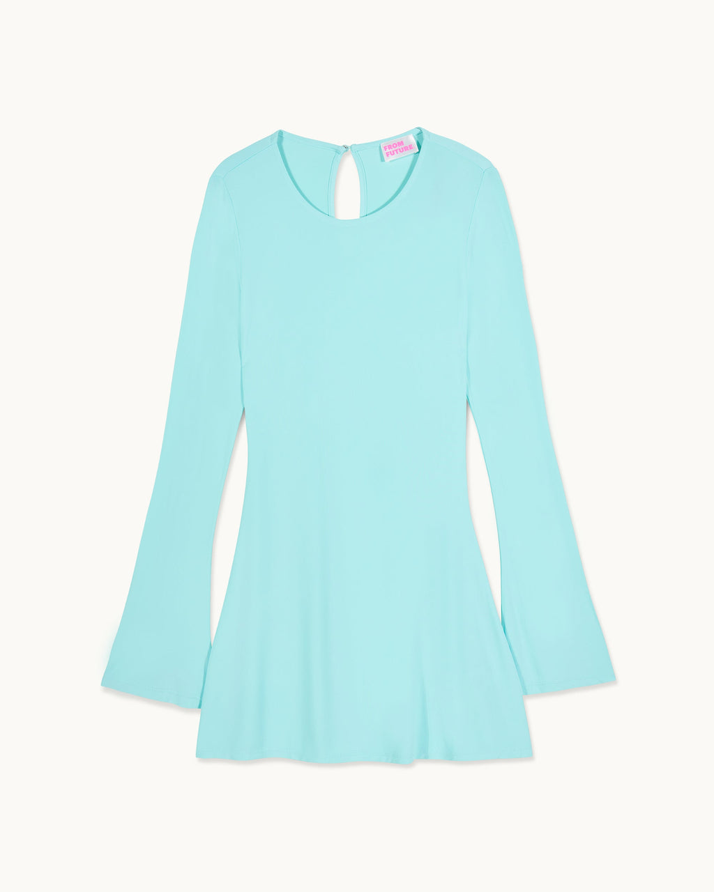 Robe Courte Manches Longues Naïm - Aqua Green - Femme