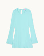 Robe Courte Manches Longues Naïm - Aqua Green - Femme