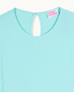 Robe Courte Manches Longues Naïm - Aqua Green - Femme