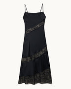 Vestido Largo de Tirantes Gabrielle - Negro - Mujer