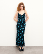 Robe Longue Bretelles Giada - Midnight Bouque - Femme