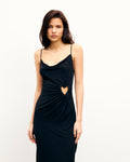 Vestido Largo de Tirantes Robbie - Negro - Mujer