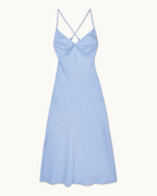 Vestido largo de tirantes Arielle - Baby Blue - Mujer
