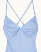 Vestido largo de tirantes Arielle - Baby Blue - Mujer