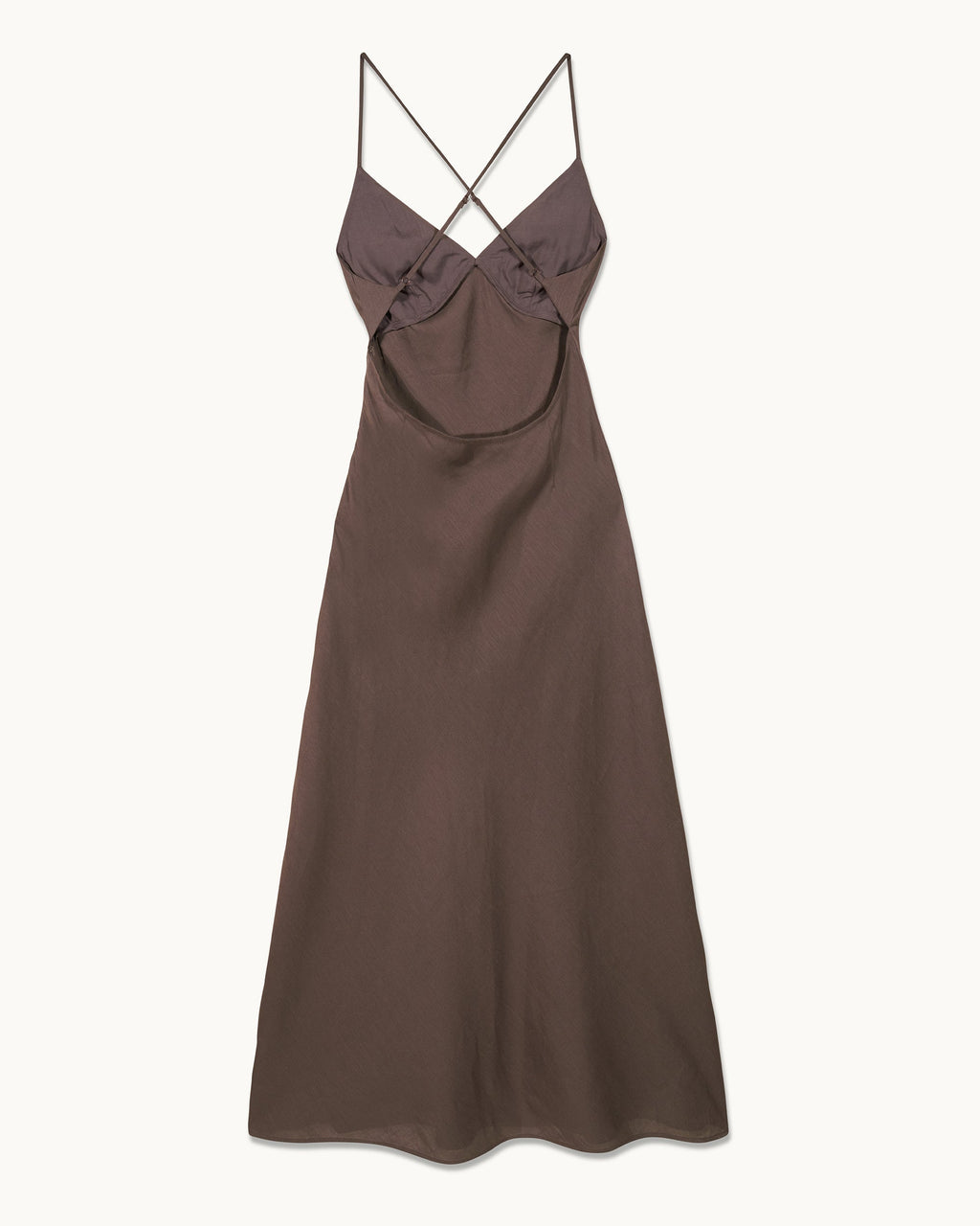 Abito Lungo Spalline Arielle - Chocolat - Donna