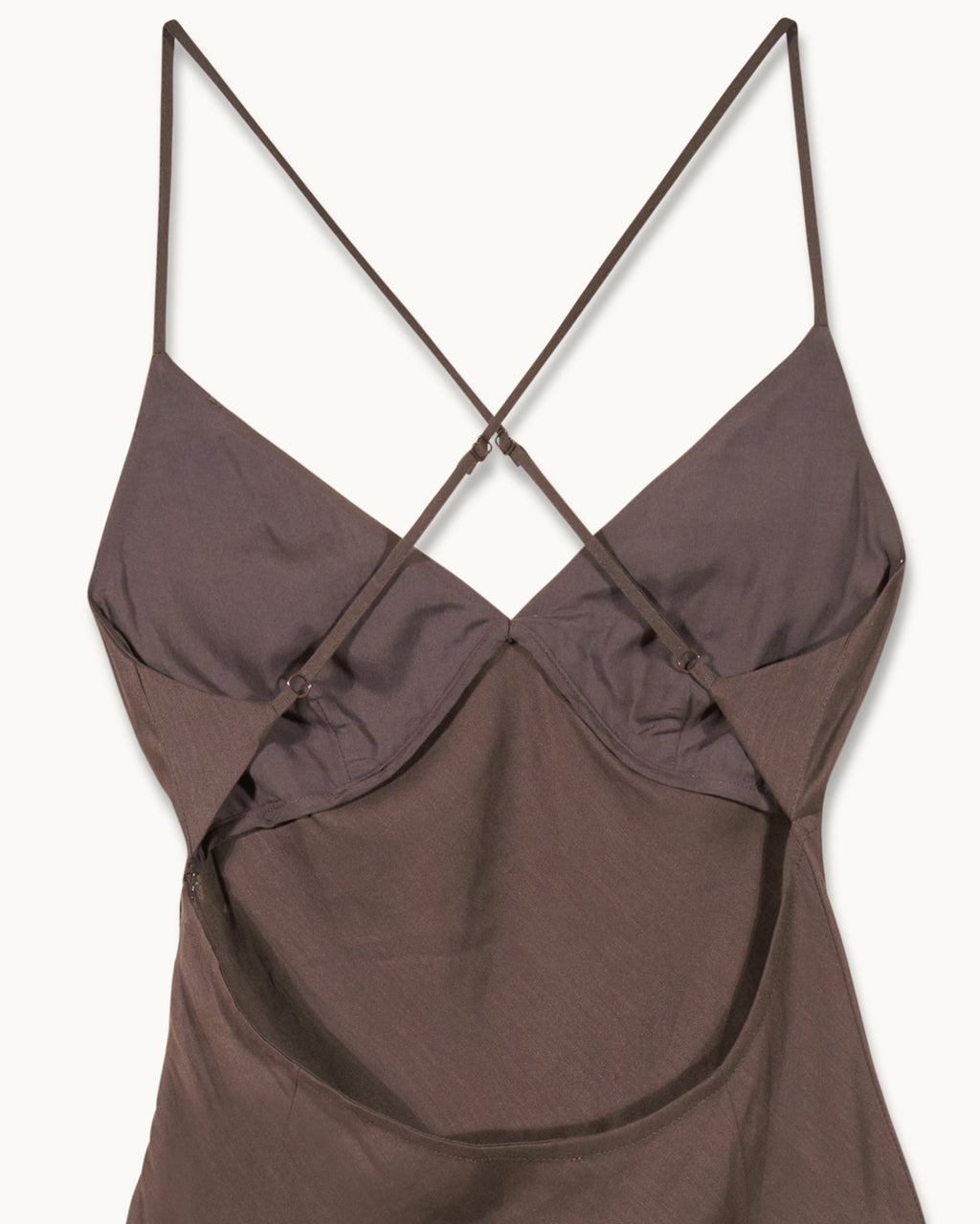 Abito Lungo Spalline Arielle - Chocolat - Donna