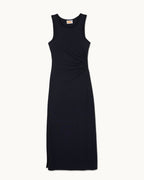 Abito Lungo Spalline - Nero - Donna