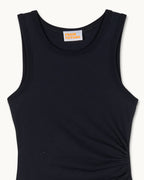Abito Lungo Spalline - Nero - Donna