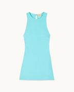 Abito Corto Maniche Corte Emmy - Aqua Green - Donna