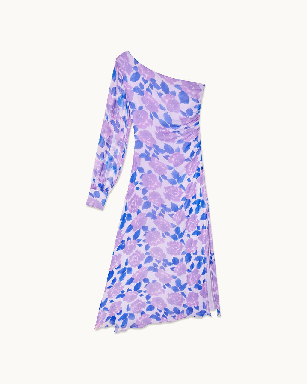 Vestito Lungo Asimmetrico Angia - Elctrc Rss Prpl - Donna