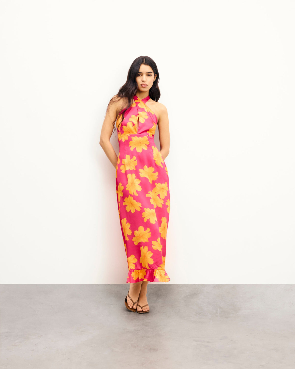 Robe Longue Dos Nu Alma - Floating Garden - Femme
