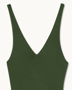 Long Strap Dress - Khaki - Women's