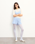 Short corto de cachemira cepillada - Baby Blue - Mujer